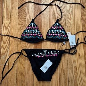 NWT Nanette Lepore Black String Bikini